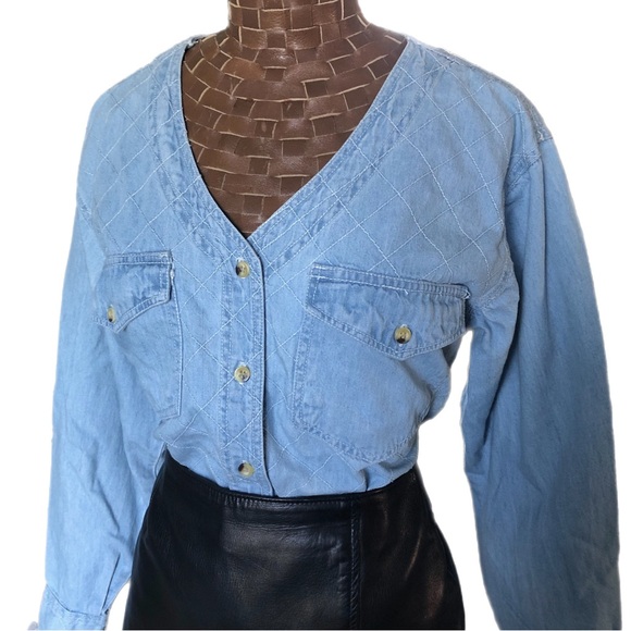 Vintage 90’s Denim Button Down Shirt - Picture 2 of 15